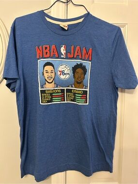 NBA Jam Philadelphia 76ers Blue Graphic Tee